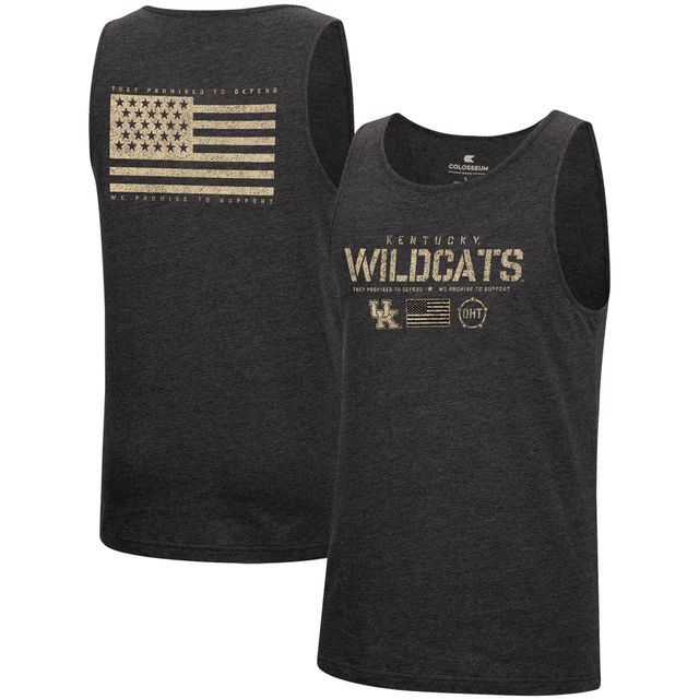 Débardeur Colosseum Heathered Black Kentucky Wildcats Military Appreciation OHT Transport pour homme