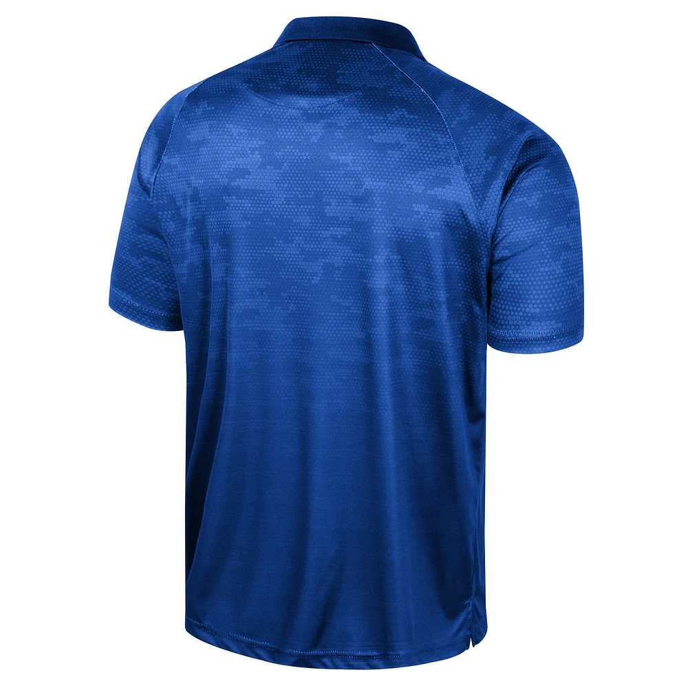 Men's Colosseum Royal Kentucky Wildcats Honeycomb Raglan Polo