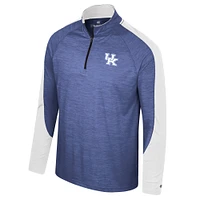 Men's Colosseum Royal Kentucky Wildcats Langmore Raglan Quarter-Zip Top