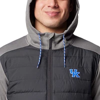 Men's Columbia  Charcoal/Gray Kentucky Wildcats Out-Shield Hybrid Full-Zip Hoodie Jacket