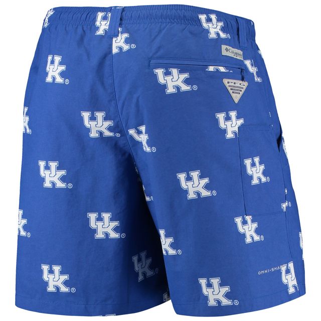 Short hybride Columbia PFG Royal Kentucky Wildcats Backcast II 6" Omni-Shade pour homme