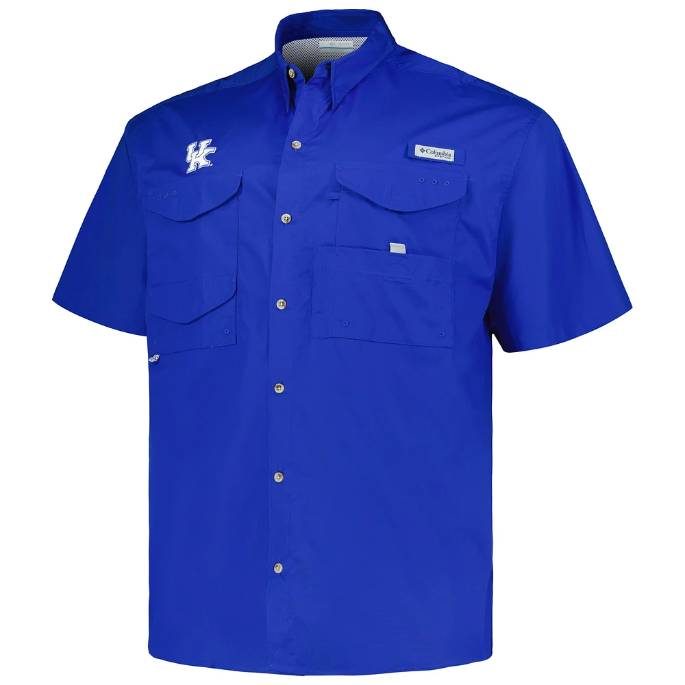 Men's Columbia Royal Kentucky Wildcats Big & Tall Bonehead Button-Up Shirt