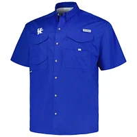 Men's Columbia Royal Kentucky Wildcats Big & Tall Bonehead Button-Up Shirt
