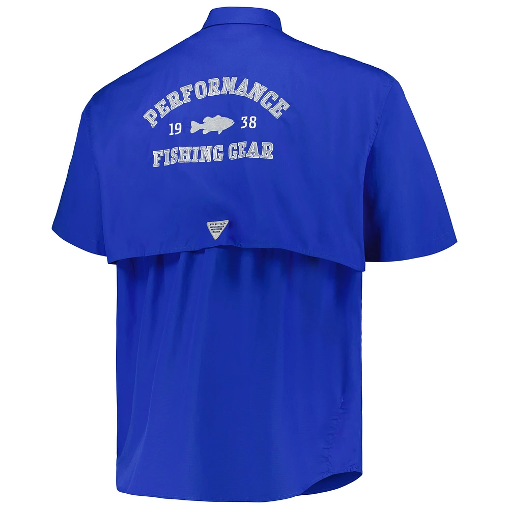 Men's Columbia Royal Kentucky Wildcats Big & Tall Bonehead Button-Up Shirt