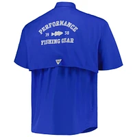 Men's Columbia Royal Kentucky Wildcats Big & Tall Bonehead Button-Up Shirt