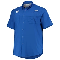Men's Columbia Royal Kentucky Wildcats Big & Tall Tamiami Omni-Shade Button-Down Shirt
