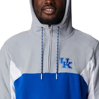 Men's Columbia Royal Kentucky Wildcats Lodge Quarter-Zip Hoodie