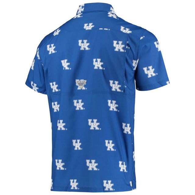 Chemise boutonnée pour homme Columbia Royal Kentucky Wildcats Super Slack Tide Omni-Shade