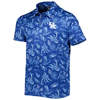 Men's Columbia Royal Kentucky Wildcats Super Terminal Tackle Omni-Shade Polo