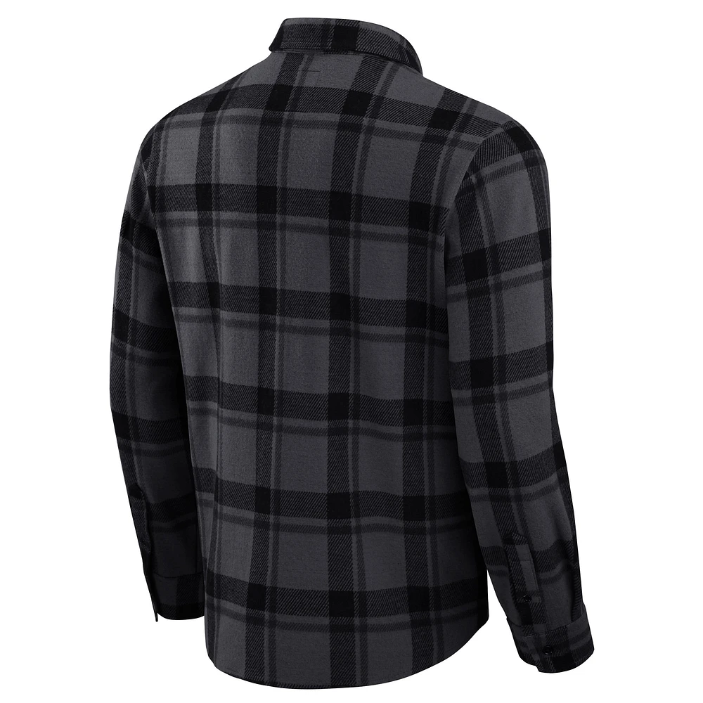Men's Darius Rucker Collection by Fanatics Black Kentucky Wildcats Relaxed Fit Plaid Button-Up Shirt