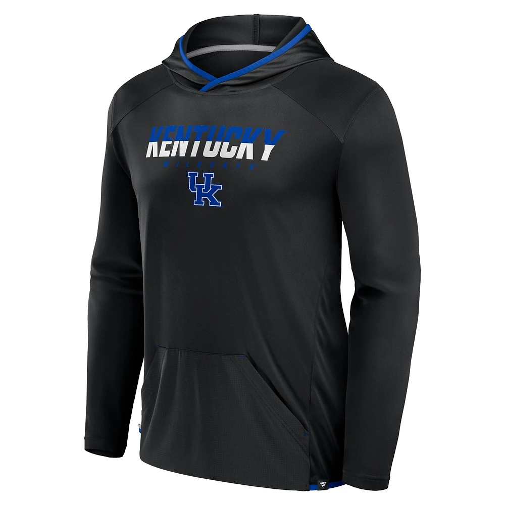 Men's Fanatics Black/Royal Kentucky Wildcats Transitional Hoodie T-Shirt