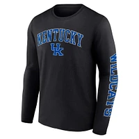 Men's Fanatics Black Kentucky Wildcats Distressed Arch Over Logo Long Sleeve T-Shirt