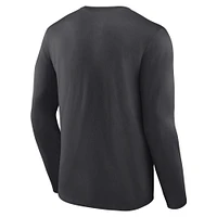 Men's Fanatics Charcoal Kentucky Wildcats Modern Arch 2-Hit Long Sleeve T-Shirt