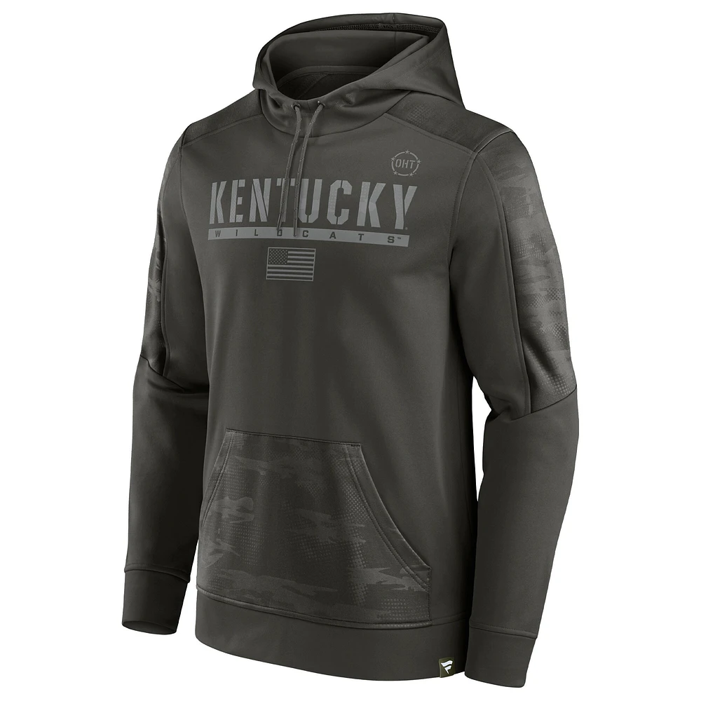 Men's Fanatics Olive Kentucky Wildcats OHT Military Appreciation Guardian Pullover Hoodie