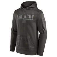 Men's Fanatics Olive Kentucky Wildcats OHT Military Appreciation Guardian Pullover Hoodie