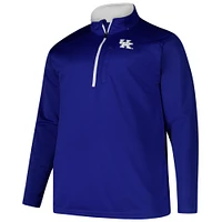 Men's Fanatics Royal Kentucky Wildcats Big & Tall Defender Quarter-Zip Top