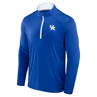 Men's Fanatics Royal Kentucky Wildcats Fundamental Defender Quarter-Zip Jacket
