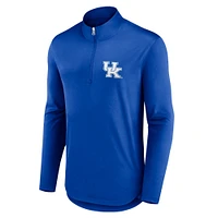 Men's Fanatics Royal Kentucky Wildcats Quarterback Mock Neck Quarter-Zip Top