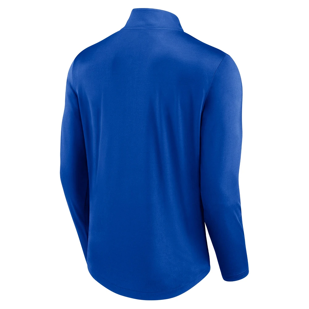 Men's Fanatics Royal Kentucky Wildcats Quarterback Mock Neck Quarter-Zip Top