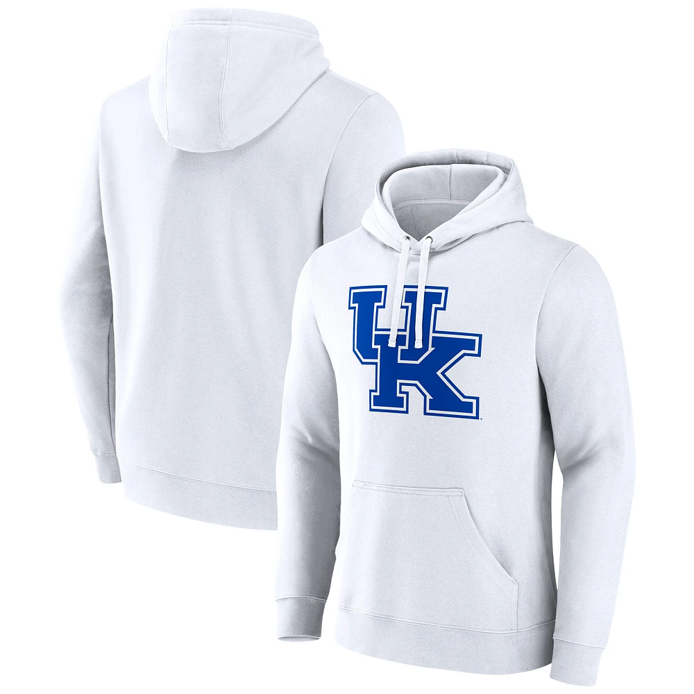 Sweat à capuche avec logo principal des Kentucky Wildcats pour hommes Fanatics White