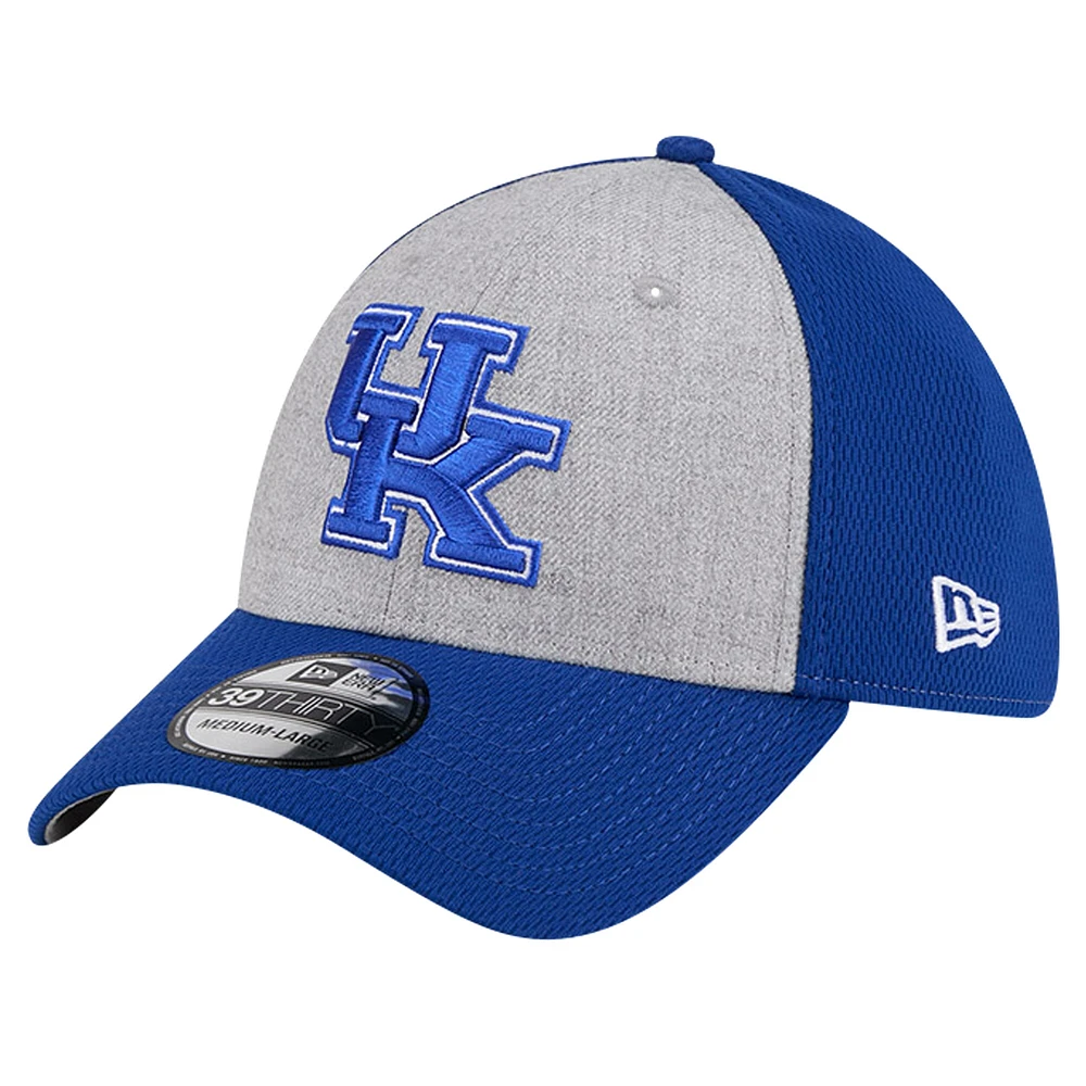 Casquette flexible bicolore 39THIRTY New Era pour hommes, gris chiné/royal Kentucky Wildcats