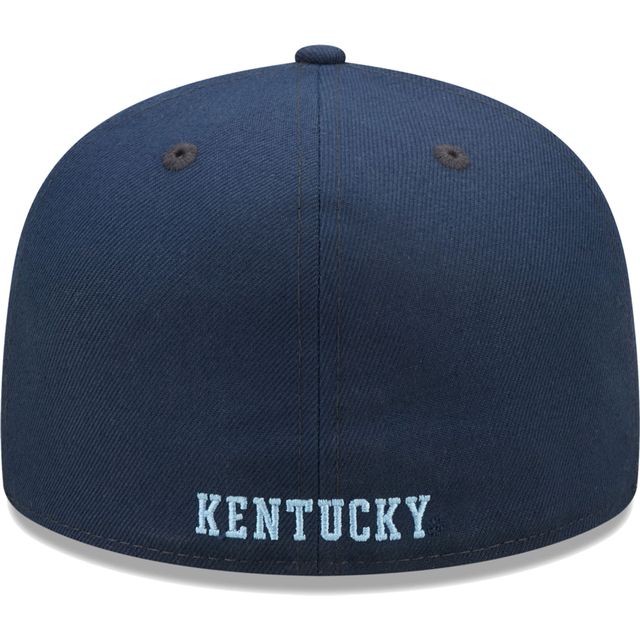 Casquette ajustée 59FIFTY Bright Undervisor des Kentucky Wildcats New Era pour homme, bleu marine