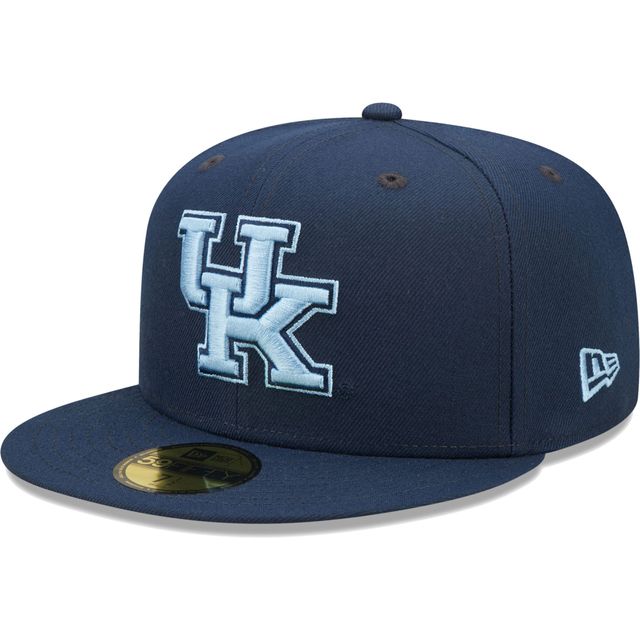 Casquette ajustée 59FIFTY Bright Undervisor des Kentucky Wildcats New Era pour homme, bleu marine