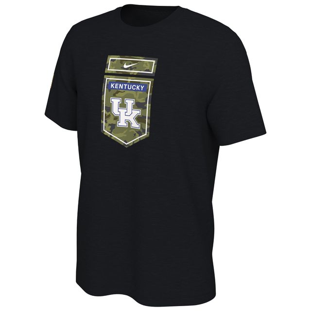 T-shirt Nike Kentucky Wildcats Veterans Camo noir pour homme