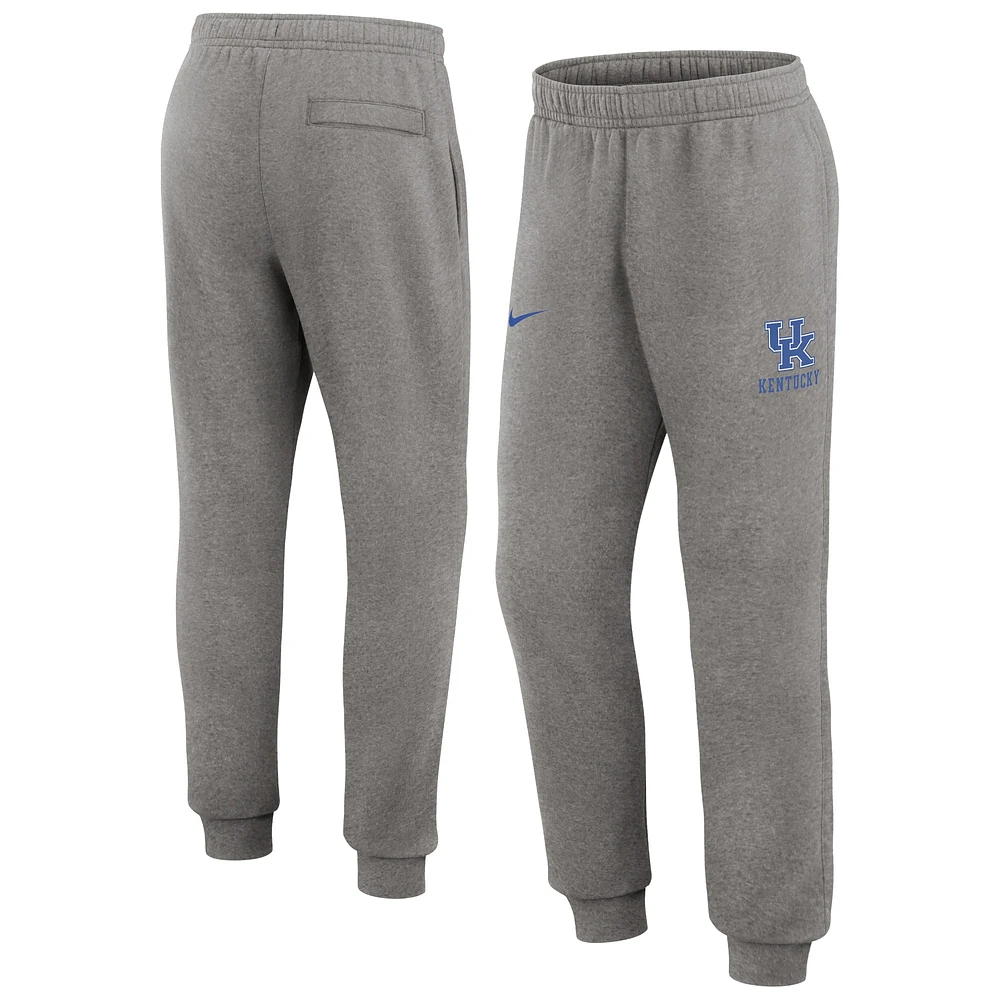 Pantalon de jogging en polaire Nike gris chiné Kentucky Wildcats Primetime Club pour homme