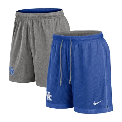 Short réversible Nike Royal/Heather Grey pour homme Kentucky Wildcats Player