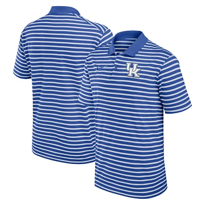 Polo de performance à rayures Nike Royal/Blanc Kentucky Wildcats Primetime Victory pour homme
