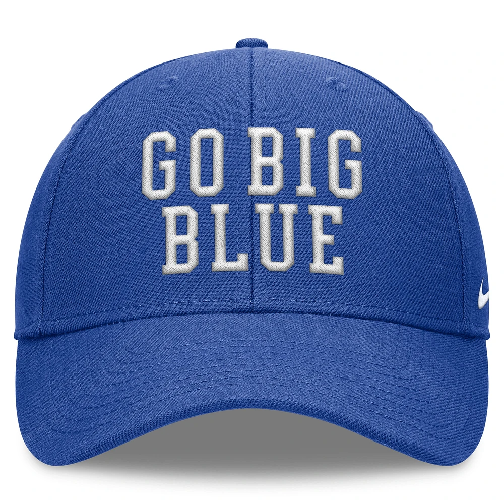 Casquette réglable à hauteur locale Nike Royal Kentucky Wildcats pour homme