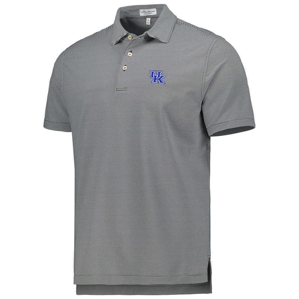 Polo en jersey rayé Performance Jubilee Kentucky Wildcats Peter Millar pour homme, noir