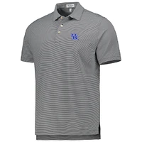 Polo en jersey rayé Performance Jubilee Kentucky Wildcats Peter Millar pour homme, noir