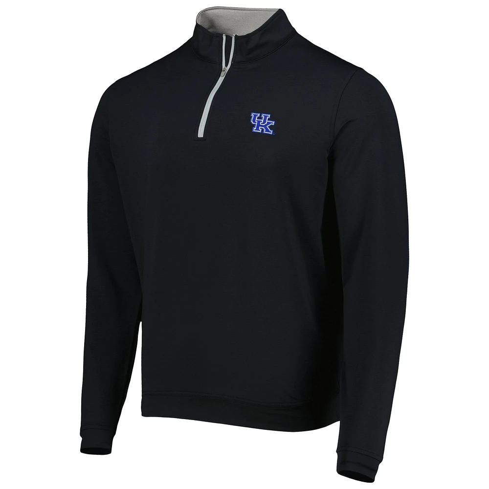 Men's Peter Millar Black Kentucky Wildcats Perth Performance Quarter-Zip Top