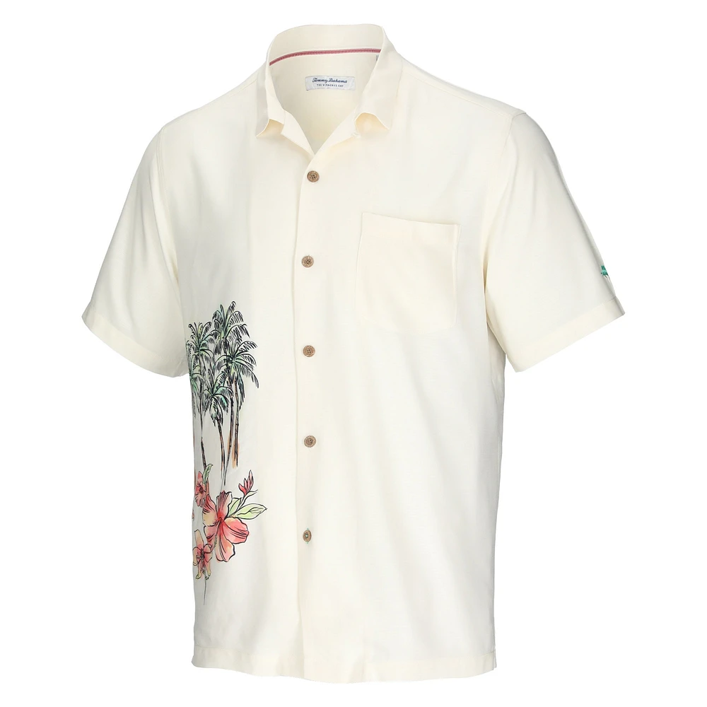 Chemise boutonnée Tommy Bahama Kentucky Wildcats Paradise Fly Ball Camp pour homme, crème