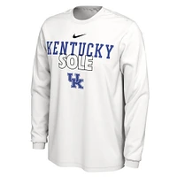 Nike  White Kentucky Wildcats 2023 On Court Bench Long Sleeve T-Shirt
