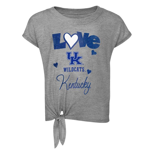 Ensemble t-shirt et legging Forever Love des Wildcats du Kentucky pour enfants d'âge préscolaire tout-petits gris chiné/royal