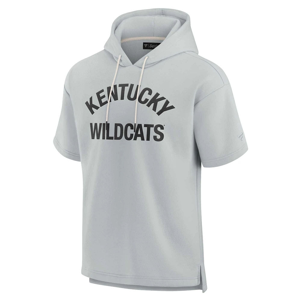 Unisex Fanatics Gray Kentucky Wildcats Elements Super Soft Fleece Short Sleeve Pullover Hoodie