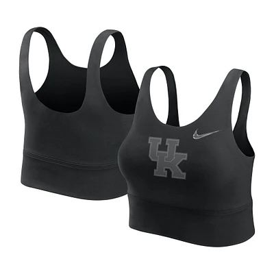 Soutien-gorge de sport long Nike Kentucky Wildcats Performance pour femme, noir
