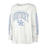 Women's '47 Cream Kentucky Wildcats Statement SOA 3-Hit Long Sleeve T-Shirt