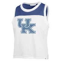 Women's '47 White Kentucky Wildcats Premier Zoey Waist Length Tank Top