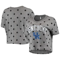 Women's Alternative Apparel Gray Kentucky Wildcats Headliner Stars Cropped Tri-Blend T-Shirt