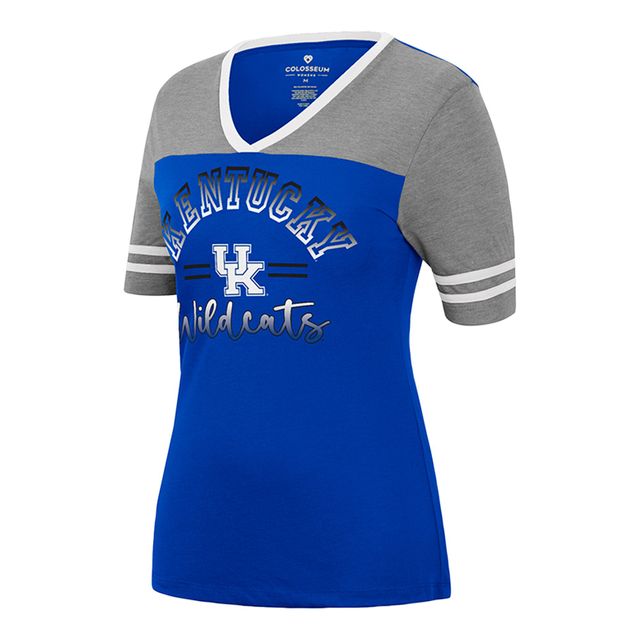 Colisée Royal/Heathered Kentucky Wildcats There You Are pour femmes T-shirt à encolure en V