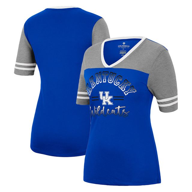 Colisée Royal/Heathered Kentucky Wildcats There You Are pour femmes T-shirt à encolure en V