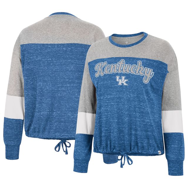 Colosseum Royal Kentucky Wildcats Joanna Tie Front T-shirt à manches longues pour femme