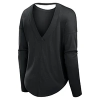 Women's Fanatics Black Kentucky Wildcats Training Camp Core Long Sleeve V-Neck Fashion T-Shirt