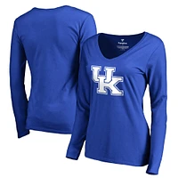 Women's Fanatics Royal Kentucky Wildcats Primary Logo Long Sleeve T-Shirt