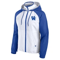 Women's Fanatics White Kentucky Wildcats Full-Zip Anorak Hoodie Jacket