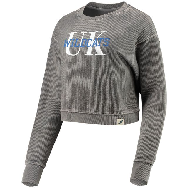 Sweat-shirt à enfiler classique en bois avec cordon pour femme League Collegiate Wear Graphite Kentucky Wildcats